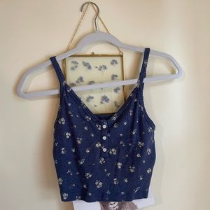 American Eagle cropped floral tanktop